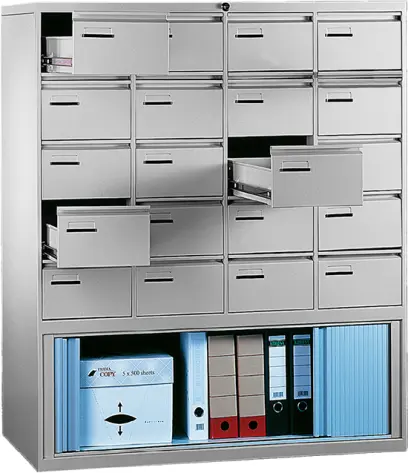 G 2453 kartotéka 20-zásuvková A5, šedá